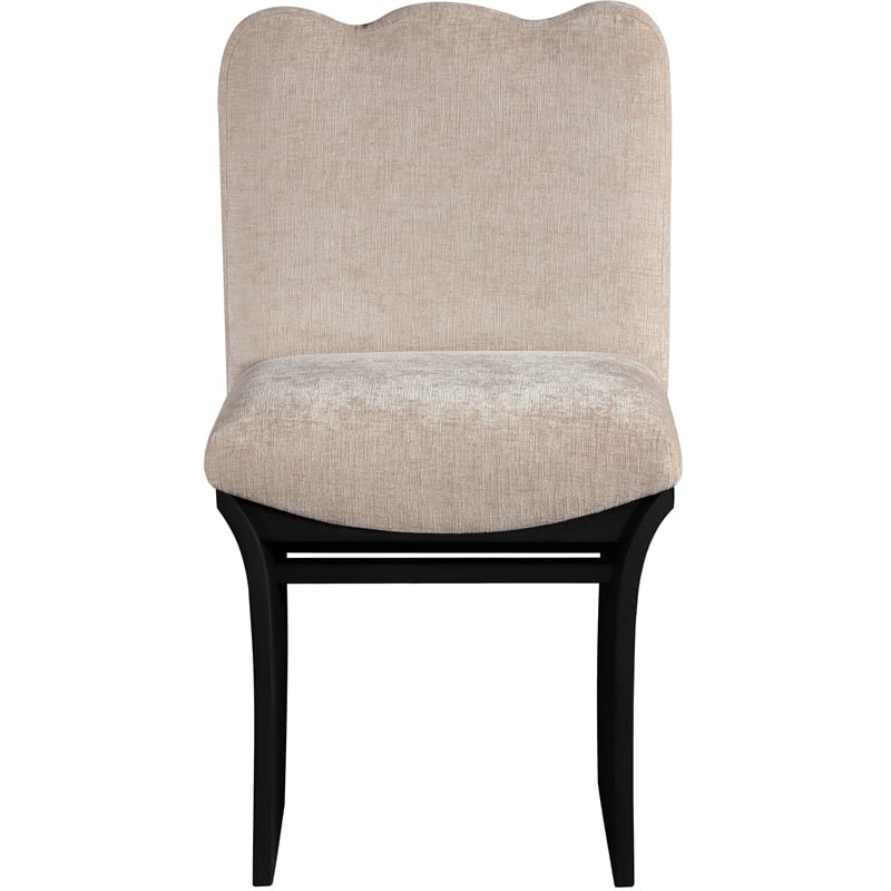 Meridian Furniture Shaw Beige Chenille Fabric Upholstered Dining Chair