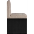 Meridian Furniture Shaw Beige Chenille Fabric Upholstered Dining Chair