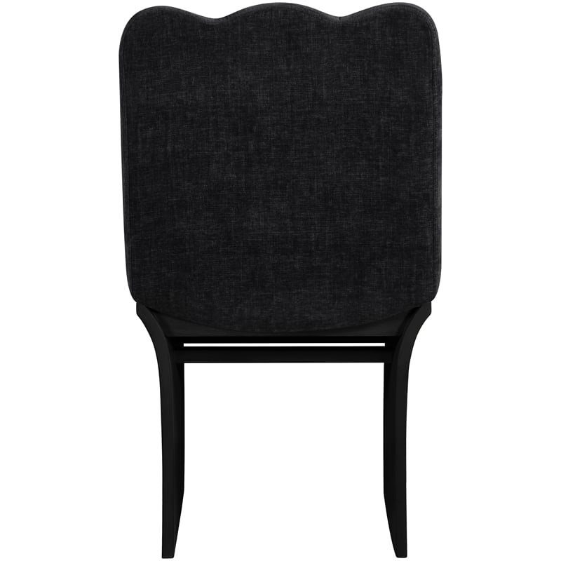 Meridian Furniture Shaw Black Chenille Fabric Upholstered Dining Chair