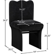 Meridian Furniture Shaw Black Chenille Fabric Upholstered Dining Chair