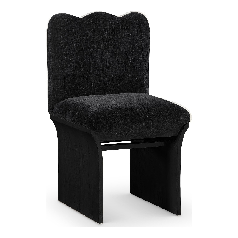 Meridian Furniture Shaw Black Chenille Fabric Upholstered Dining Chair