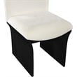 Meridian Furniture Shaw Cream Chenille Fabric Upholstered Dining Chair