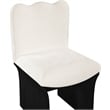 Meridian Furniture Shaw Cream Chenille Fabric Upholstered Dining Chair