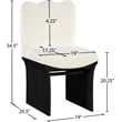 Meridian Furniture Shaw Cream Chenille Fabric Upholstered Dining Chair