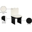 Meridian Furniture Shaw Cream Chenille Fabric Upholstered Dining Chair