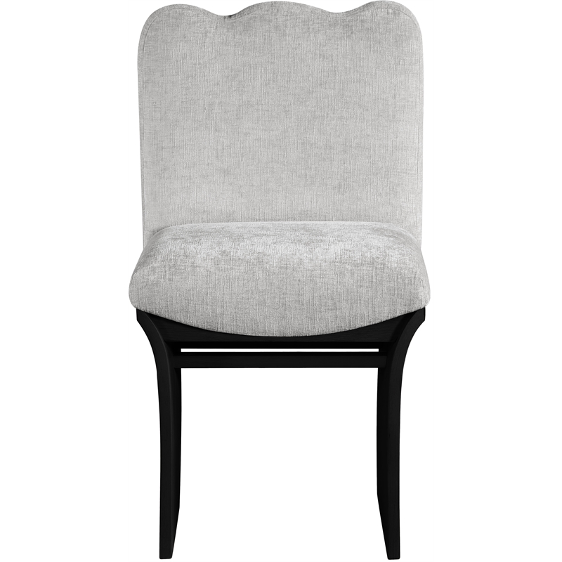Meridian Furniture Shaw Grey Chenille Fabric Upholstered Dining Chair