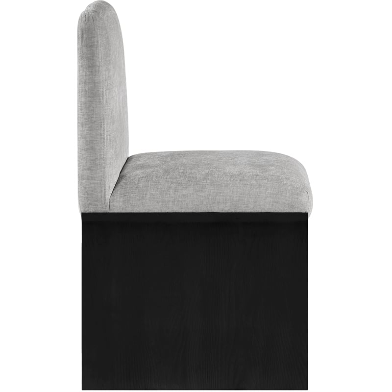 Meridian Furniture Shaw Grey Chenille Fabric Upholstered Dining Chair