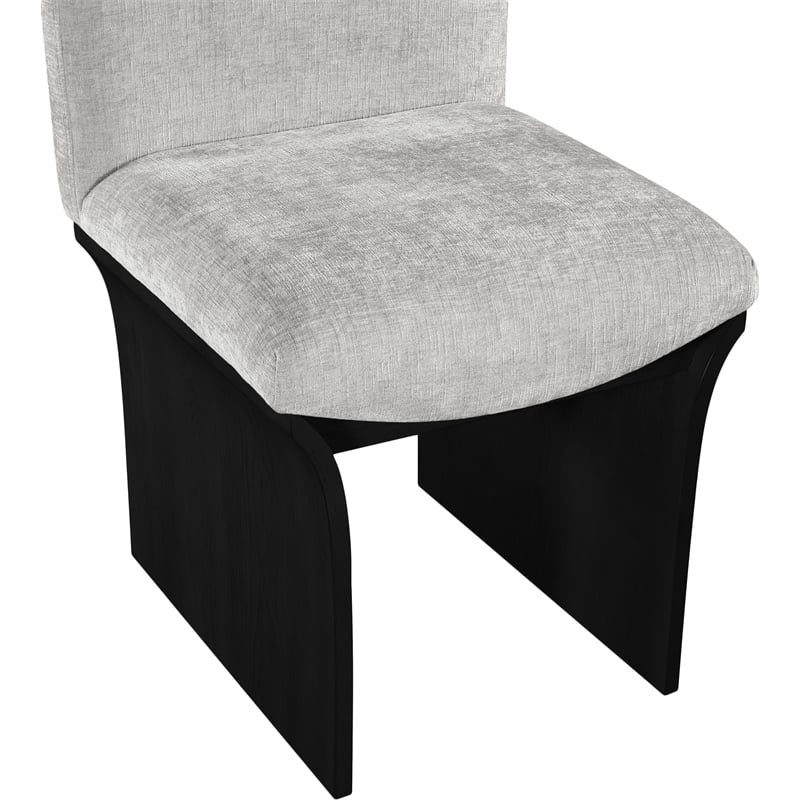 Meridian Furniture Shaw Grey Chenille Fabric Upholstered Dining Chair