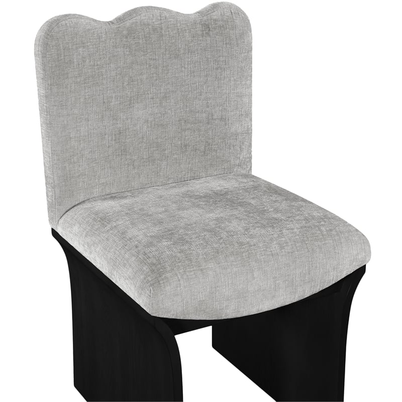Meridian Furniture Shaw Grey Chenille Fabric Upholstered Dining Chair