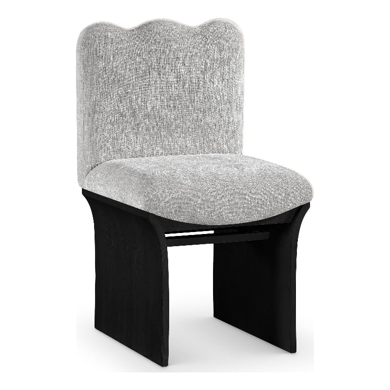 Meridian Furniture Shaw Grey Chenille Fabric Upholstered Dining Chair
