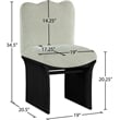 Meridian Furniture Shaw Mint Chenille Fabric Upholstered Dining Chair