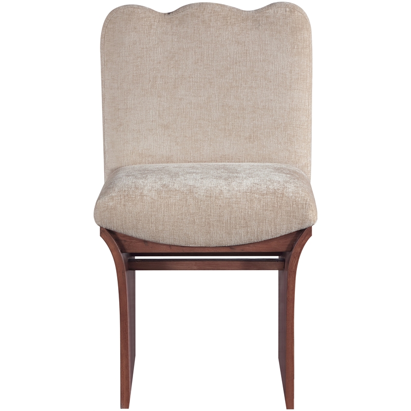 Meridian Furniture Shaw Beige Chenille Fabric Upholstered Dining Chair
