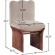 Meridian Furniture Shaw Beige Chenille Fabric Upholstered Dining Chair