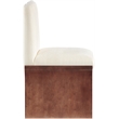 Meridian Furniture Shaw Cream Chenille Fabric Upholstered Dining Chair