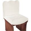 Meridian Furniture Shaw Cream Chenille Fabric Upholstered Dining Chair