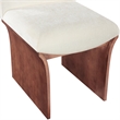 Meridian Furniture Shaw Cream Chenille Fabric Upholstered Dining Chair