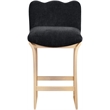 Meridian Furniture Shaw Black Chenille Fabric Upholstered Counter Stool