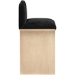 Meridian Furniture Shaw Black Chenille Fabric Upholstered Counter Stool