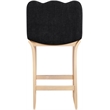 Meridian Furniture Shaw Black Chenille Fabric Upholstered Counter Stool