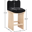 Meridian Furniture Shaw Black Chenille Fabric Upholstered Counter Stool