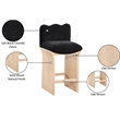 Meridian Furniture Shaw Black Chenille Fabric Upholstered Counter Stool
