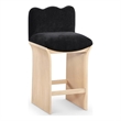 Meridian Furniture Shaw Black Chenille Fabric Upholstered Counter Stool