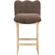 Meridian Furniture Shaw Brown Chenille Fabric Upholstered Counter Stool
