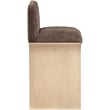 Meridian Furniture Shaw Brown Chenille Fabric Upholstered Counter Stool