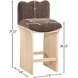 Meridian Furniture Shaw Brown Chenille Fabric Upholstered Counter Stool