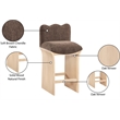 Meridian Furniture Shaw Brown Chenille Fabric Upholstered Counter Stool