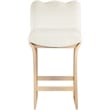 Meridian Furniture Shaw Cream Chenille Fabric Upholstered Counter Stool