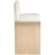 Meridian Furniture Shaw Cream Chenille Fabric Upholstered Counter Stool