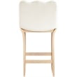Meridian Furniture Shaw Cream Chenille Fabric Upholstered Counter Stool