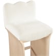 Meridian Furniture Shaw Cream Chenille Fabric Upholstered Counter Stool