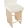 Meridian Furniture Shaw Cream Chenille Fabric Upholstered Counter Stool