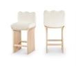 Meridian Furniture Shaw Cream Chenille Fabric Upholstered Counter Stool