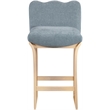 Meridian Furniture Shaw Light Blue Chenille Fabric Upholstered Counter Stool
