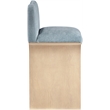 Meridian Furniture Shaw Light Blue Chenille Fabric Upholstered Counter Stool
