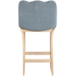 Meridian Furniture Shaw Light Blue Chenille Fabric Upholstered Counter Stool