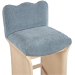 Meridian Furniture Shaw Light Blue Chenille Fabric Upholstered Counter Stool