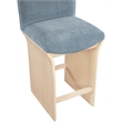 Meridian Furniture Shaw Light Blue Chenille Fabric Upholstered Counter Stool