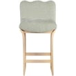 Meridian Furniture Shaw Mint Chenille Fabric Upholstered Counter Stool