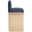 Meridian Furniture Shaw Navy Chenille Fabric Upholstered Counter Stool