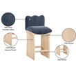 Meridian Furniture Shaw Navy Chenille Fabric Upholstered Counter Stool