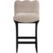 Meridian Furniture Shaw Beige Chenille Fabric Upholstered Counter Stool