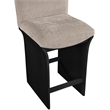 Meridian Furniture Shaw Beige Chenille Fabric Upholstered Counter Stool