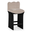 Meridian Furniture Shaw Beige Chenille Fabric Upholstered Counter Stool