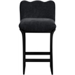 Meridian Furniture Shaw Black Chenille Fabric Upholstered Counter Stool