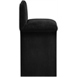 Meridian Furniture Shaw Black Chenille Fabric Upholstered Counter Stool