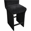 Meridian Furniture Shaw Black Chenille Fabric Upholstered Counter Stool